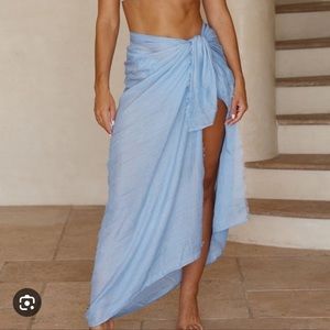 Monday Swimwear St. Tropez Sarong in periwinkle blue